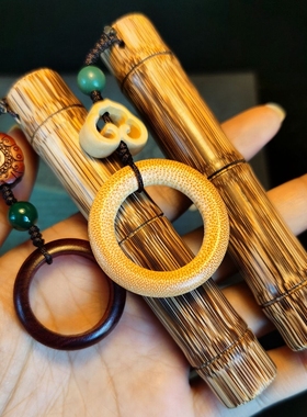 金丝竹手把件竹子男士把玩文玩