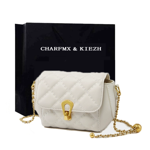 Сумка на одно плечо, цепь, небольшая сумка, из натуральной кожи, коллекция 2023