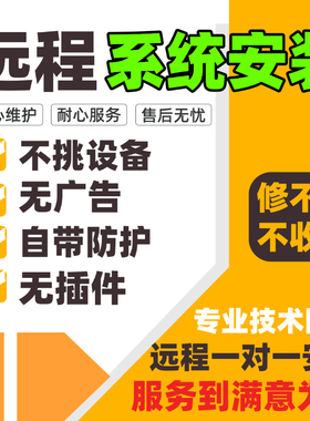 远程电脑系统重装安装纯净win7win10win11台式笔记本重装系统重做