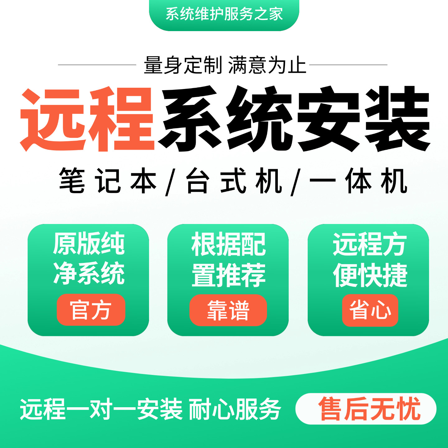远程重装系统win10电脑系统安装纯净官方原版7/11升级装维修