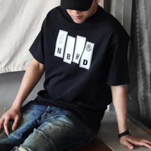 T恤男 印花重磅280克圆领小领口休闲潮流宽松短袖 潮牌NBHD夏季 新款