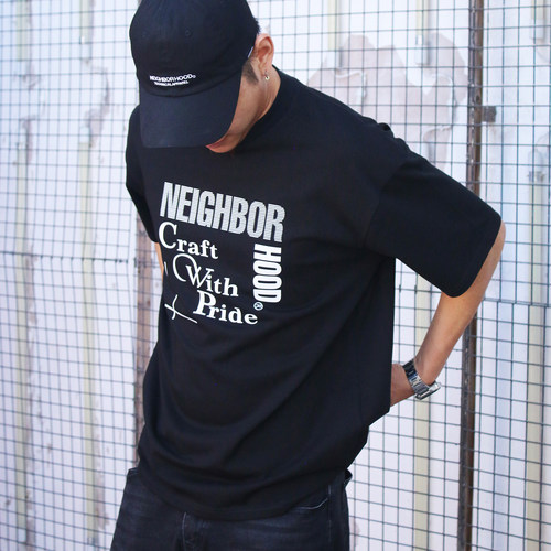潮牌NBHD夏季新款25ss重磅280克纯棉短袖T恤小领口宽松休闲男上衣