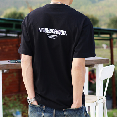 潮牌NBHD夏季新款日系重磅纯棉短袖T恤男宽松百搭上衣打底衫四季