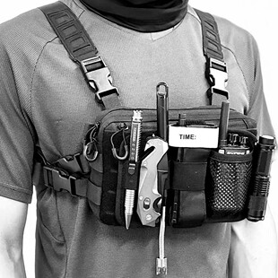 WJTWZY 战术背心包多功能胸挂包骑行装备包molle系统挂载包粘贴板