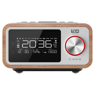 H3蓝牙音箱定时开关机自动音乐播放器木质U盘音响闹钟收音机 朗技