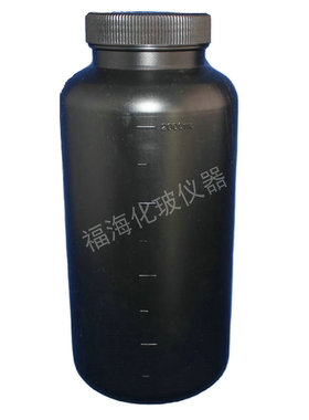 黑色大口塑料瓶子2000ml毫升黑色塑料瓶加厚避光密封罐油墨瓶