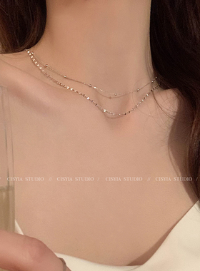 S925纯银项链女轻奢小众