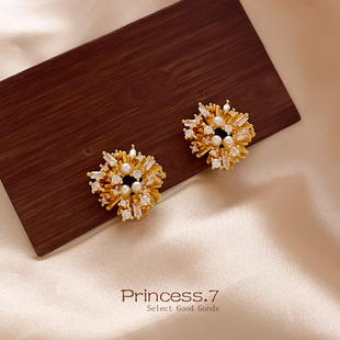 法式复古耳夹无耳洞女轻奢高级感耳环蚊香盘独特气质设计感耳饰品