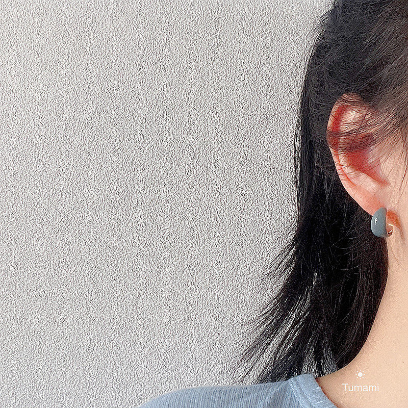 925银针秋冬百搭滴油简约小耳钉复古半圈冷淡风气质金属耳环耳圈,饰品/流行首饰/时尚饰品新,耳钉,淘宝优惠券,粉丝福利购,淘宝优惠卷