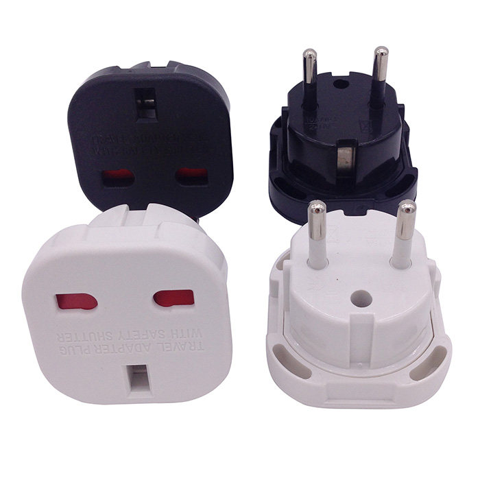 ac电源插座9625欧式转英式 欧规 转换插头 uk to eu plug