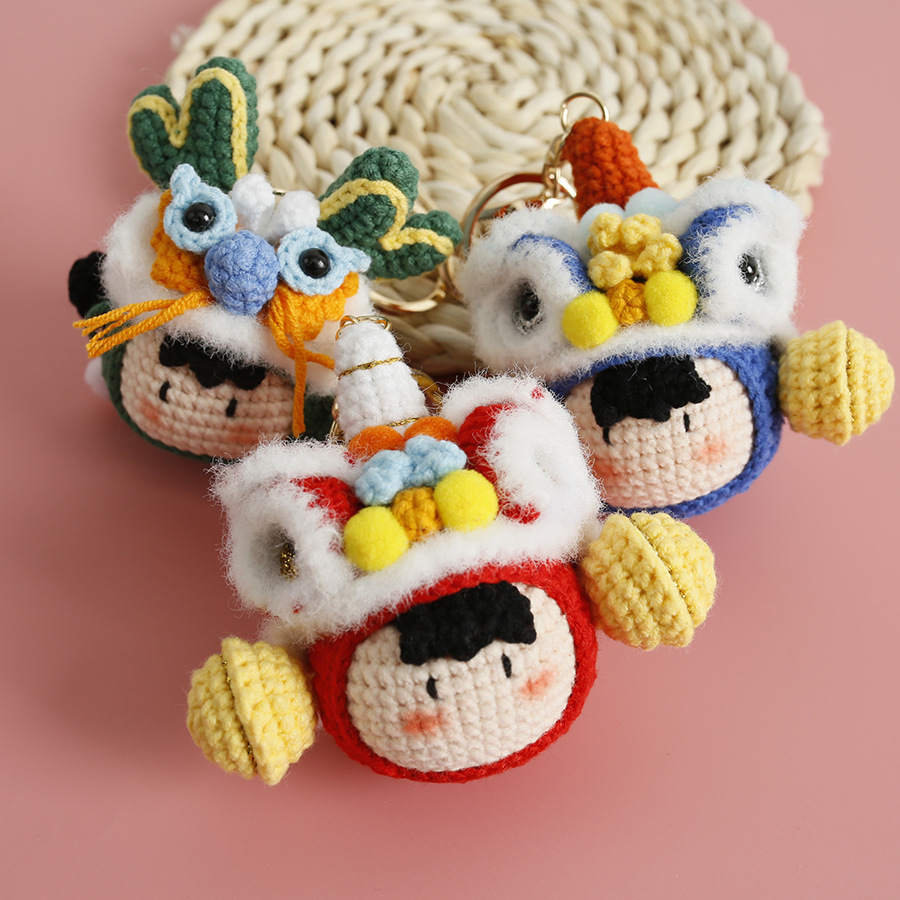 手工编织吉祥物祥龙团子挂件