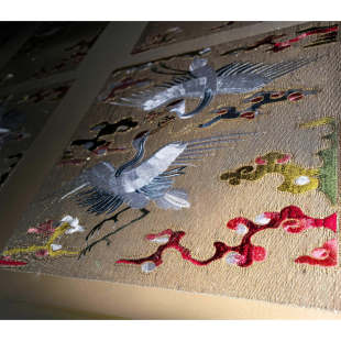 明制仙鹤补子金线刺绣胸背官服补服如是观原创汉服 汉服衣橱系列