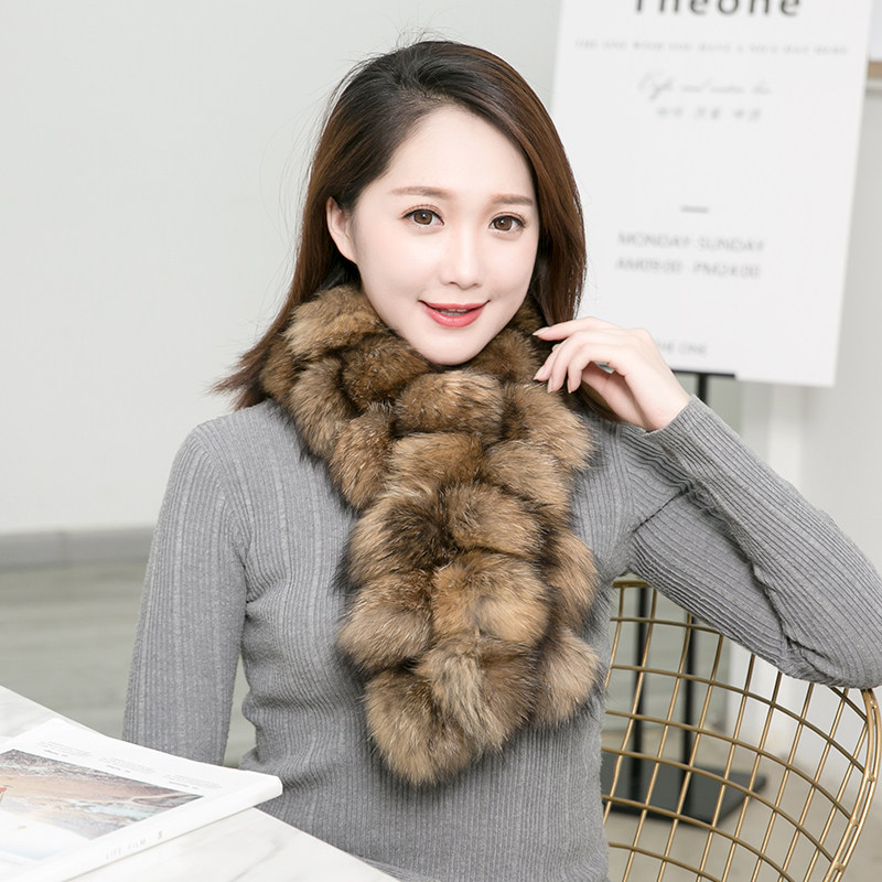 新款皮草围脖女冬季韩版狐狸毛围巾百搭时尚双面保暖真毛毛脖套男