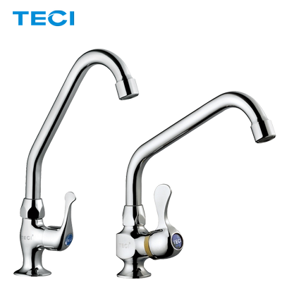 teci特瓷单把单冷厨房立式洗菜盆