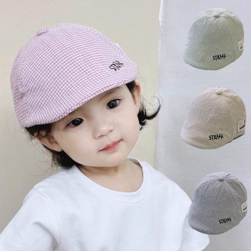 韩版儿童春夏季薄款英伦贝雷帽儿童宝宝帽子男童女童鸭舌帽百搭潮