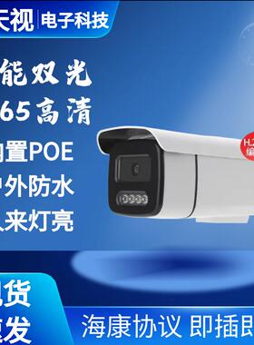 400万双光日夜全彩夜视POE网络摄像机 5MP音频室外高清监控HK协议