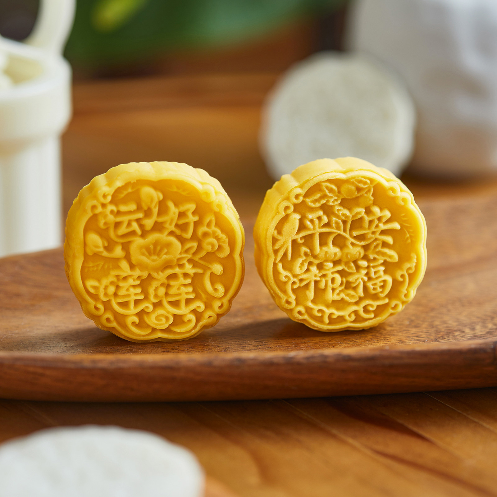 50g克中秋兔子冰皮流心广式月饼模具烘焙商用手压式糕点立体印具