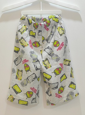 出口日单儿童短裤 外贸男童夏季假面骑士卡通超人休闲中裤110-130