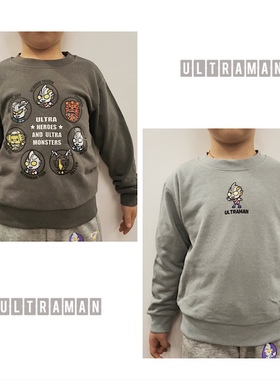 日单奥特曼童装 外贸男童春秋卡通动漫超人长袖毛圈新款卫衣