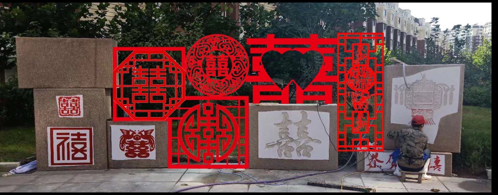 定制铁艺剪纸镂空人物剪影不锈钢喷漆皮影脸谱景观公园林雕塑摆件,商业/办公家具,雕塑,淘宝优惠券,粉丝福利购,淘宝优惠卷