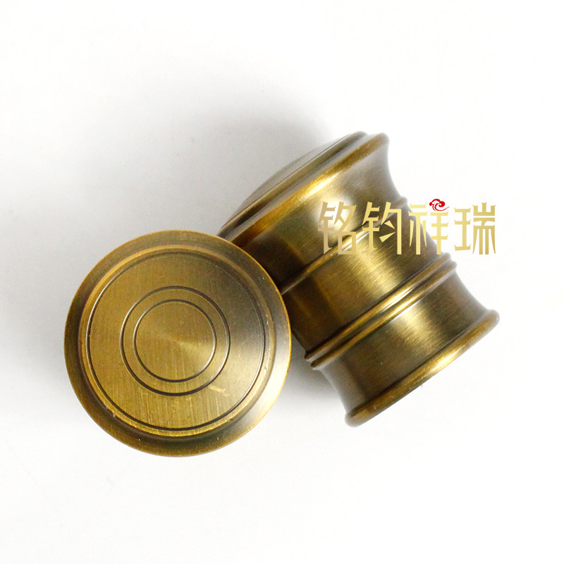 黄铜唐卡轴头精美卷轴头配件装饰挂画书画字画螺纹扭动1对2个