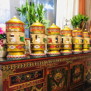 如意自在源电动转轮电动转动筒转桶家用摆件大中号大自在