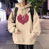 M006加绒DP65新款全棉复合面料重磅爱心连帽卫衣加绒情侣外套INS，男装卫衣，星座304A