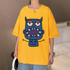 XZ304A-ST589A新款夏季港风短袖t恤男潮牌潮流潮流小恶魔怪兽图片