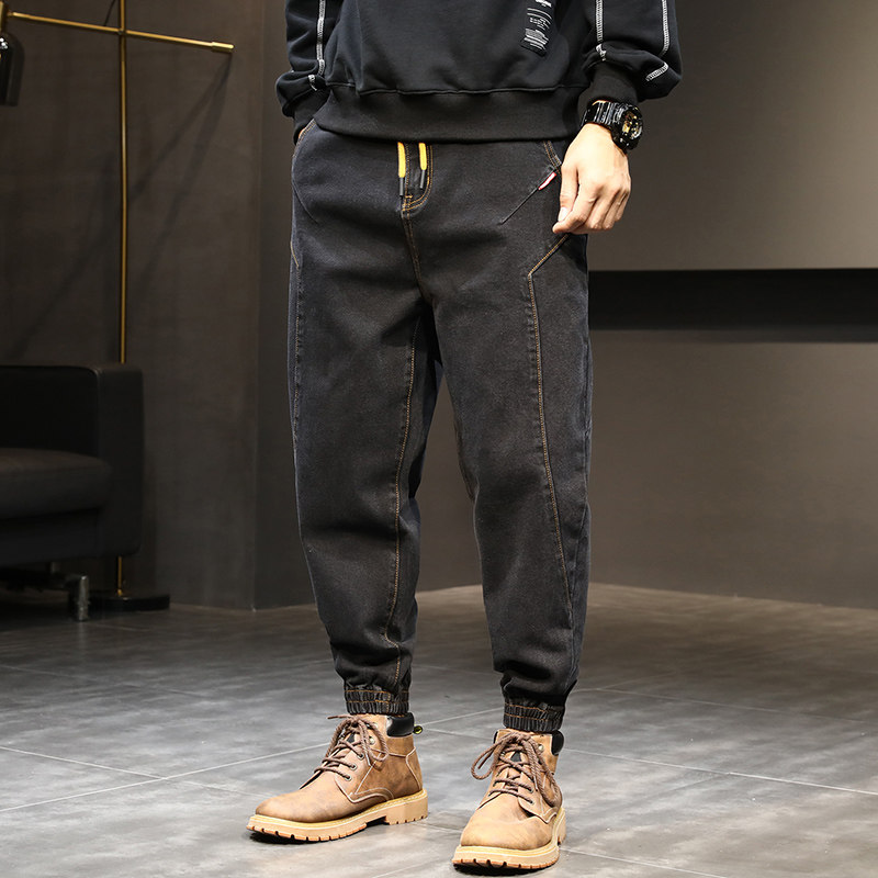 XZ304B-2-K2021-AP65秋季微弹免烫立体中腰牛仔裤宽松潮流大货,男装牛仔裤,星座304A