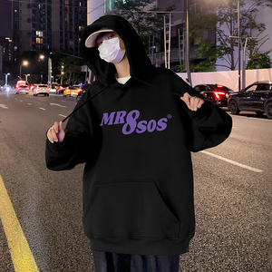 CM01FP60新款100%纯棉卫衣男情侣高级感外套重磅连帽卫衣宽松休闲图片
