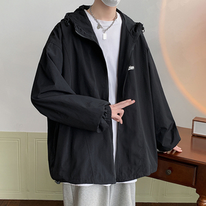 H171D新品宽松日系冲锋衣夹克男开小众运动登山服连帽衫图片