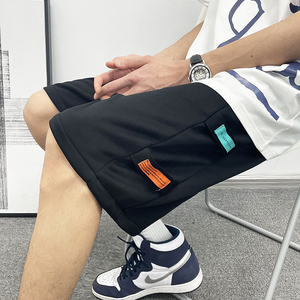 XZ304A-1DCAins宽松短裤男薄款撞色贴标时尚五分裤居家图片