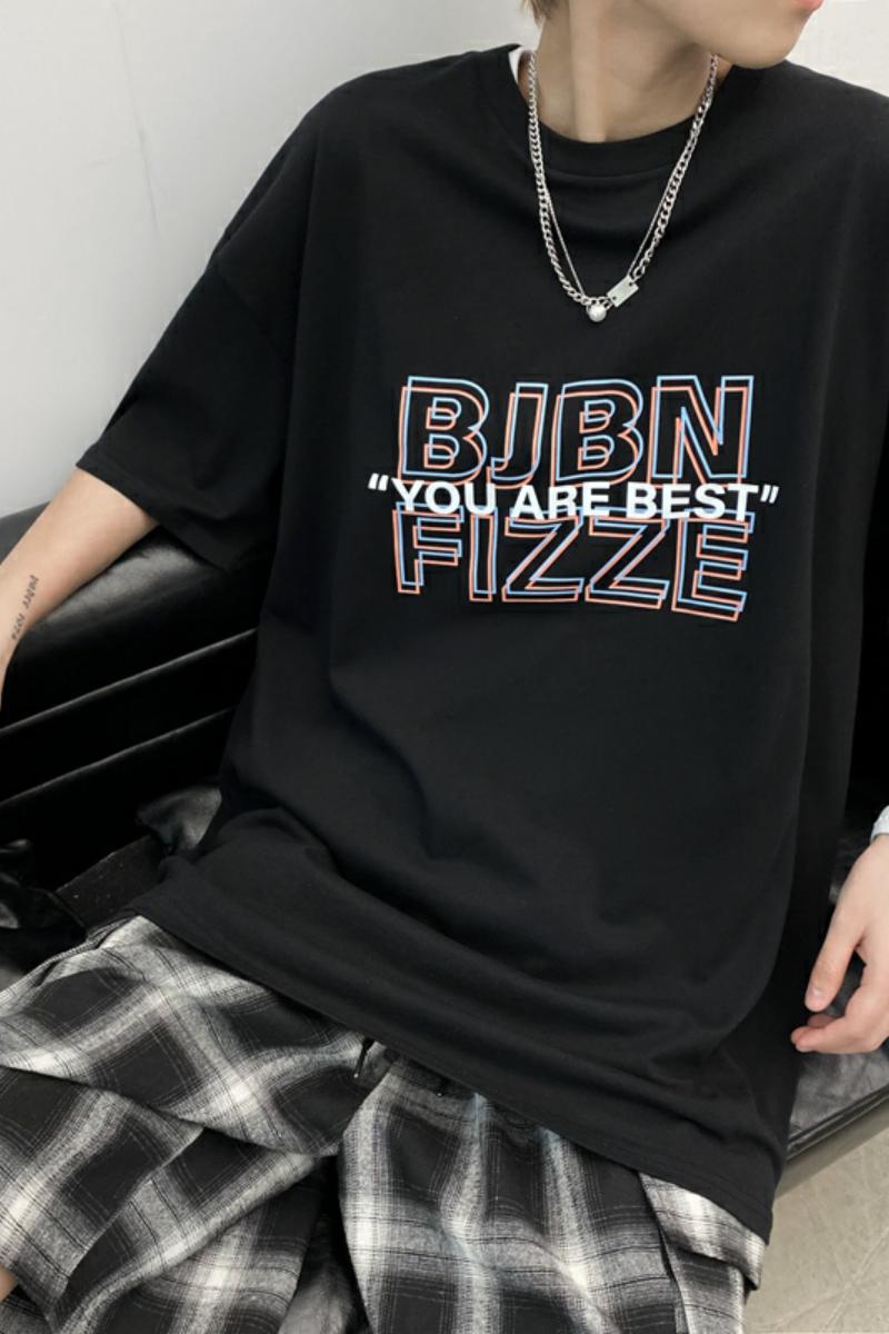 XZ304A-ST393P25新款潮牌短袖t恤男夏季宽松潮流情侣打底,男装T恤,星座304A
