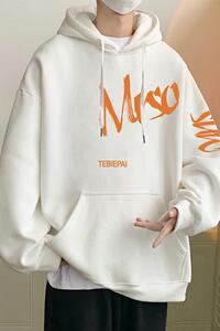 M008加绒CP55新品连帽卫衣男加绒外套重磅hiphop男装上衣服图片