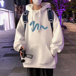 CM052FP60加绒65新款酒红色纯棉卫衣连帽宽松情侣帽衫休闲外套潮图片