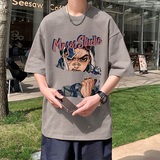 T697FP26新款纯棉重磅T恤男装短袖半袖宽松体恤，男装T恤，星座304A