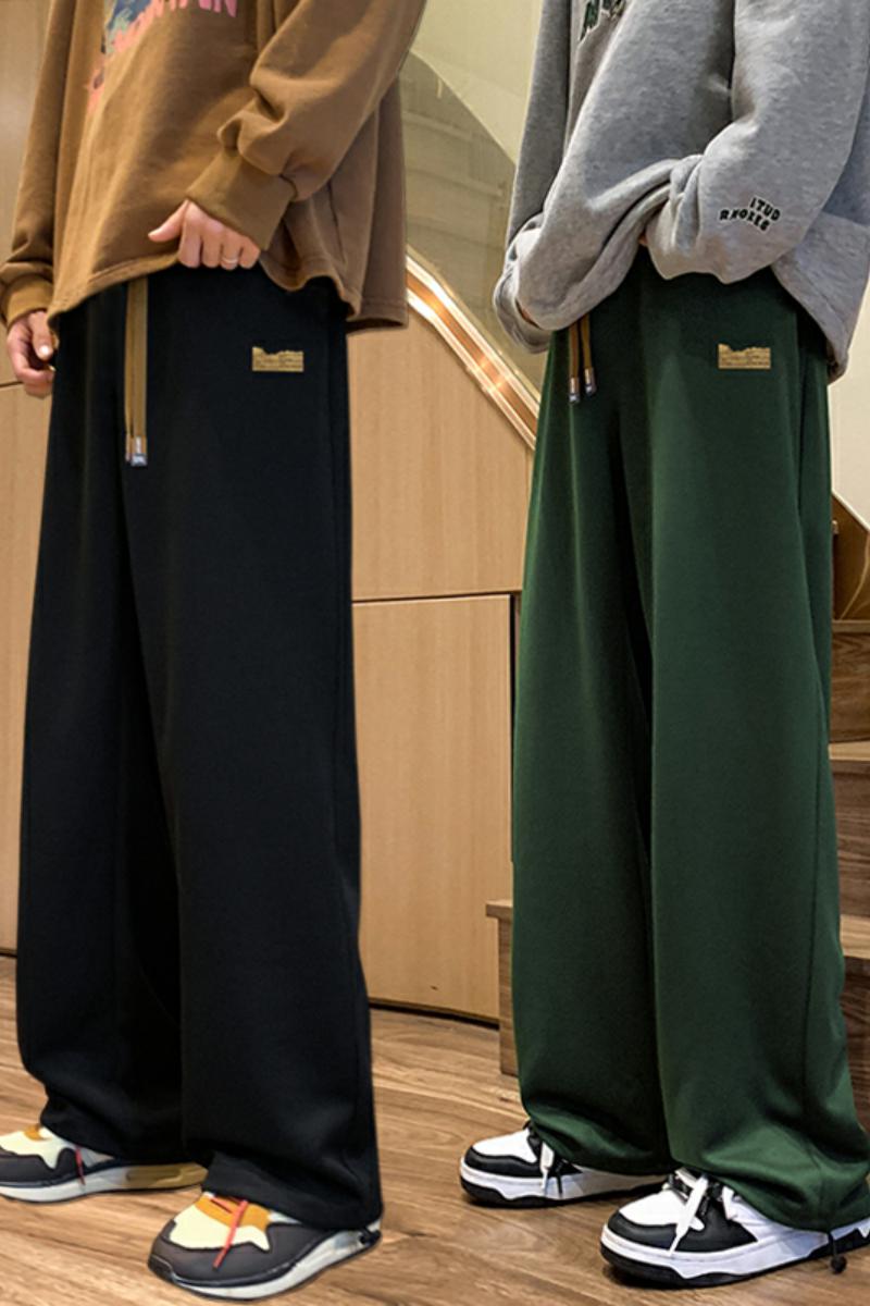 K872P42新款裤子男士闲宽松直筒阔腿运动vibe风高街长裤,男装休闲裤,星座304A
