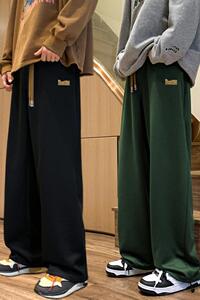 K872P42新款裤子男士闲宽松直筒阔腿运动vibe风高街长裤图片
