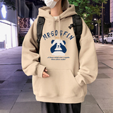 M026FP60新款潮宽松熊猫印花连帽卫衣情侣外套2套头帽衫，男装卫衣，星座304A