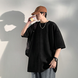 T8820FP38新款套头上衣重磅廓形圆领短袖T恤男休闲200G高街，男装T恤，星座304A