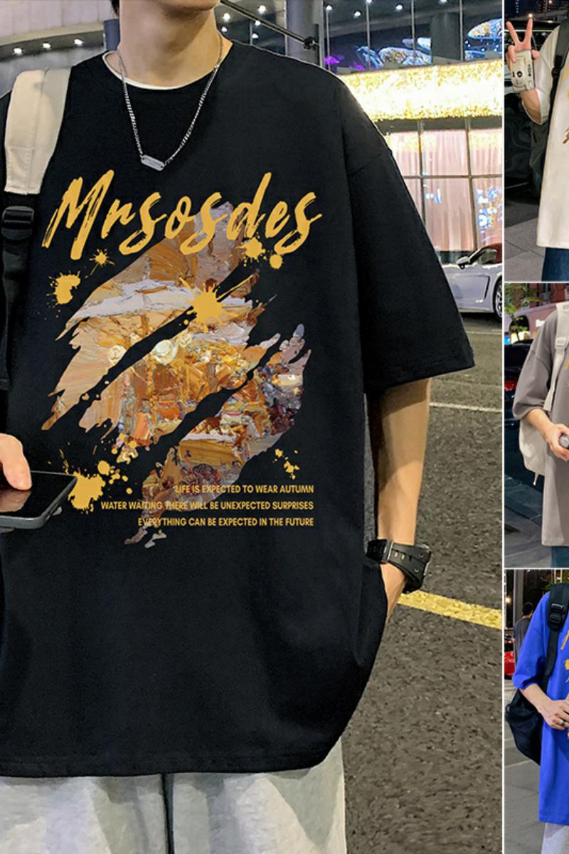 T696FP26新款纯棉重磅短袖T恤男宽松半袖打底衫体恤上衣服,男装T恤,星座304A