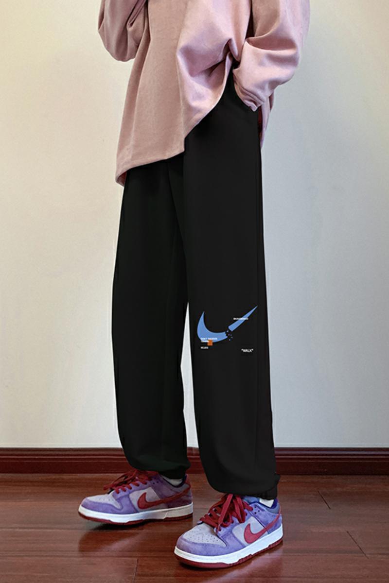 K820P45新款运动裤子男卫裤男士印花宽松束脚休闲九分裤男,男装休闲裤,星座304A