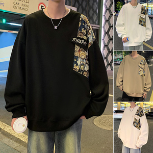 WY001FP45加绒55新款小熊刺绣卡通圆领卫衣休闲宽松套头外套图片