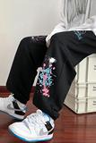 K856P45加绒55新款运动卫裤男工装长裤印花宽松休闲裤，男装休闲裤，星座304A