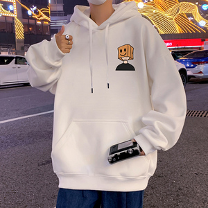 CM068FP60新款纯棉连帽卫衣大码宽松上衣服oversize休闲简约帽衫
