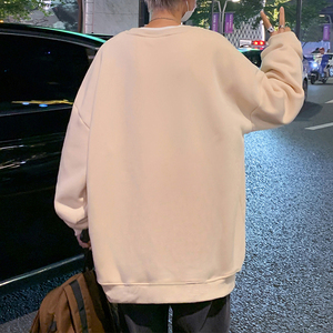 W535FP35新款宽松chic重磅休闲卫衣嘻哈套头圆领cityboy打底衣服图片