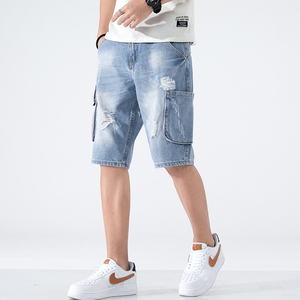 XZ304B-2-KZ705AAP50新款牛仔短裤中裤五分裤潮流万件大货图片