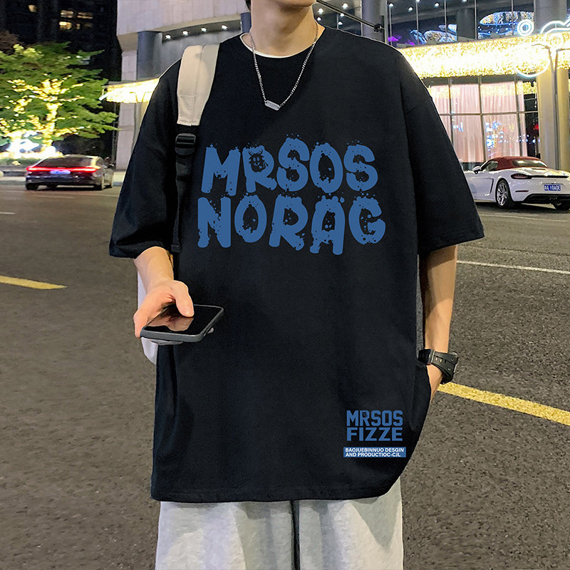 T362p26新款短袖T恤男薄款纯棉男装情侣宽松体恤休闲图片