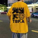 T653FP28纯棉短袖t恤男生情侣装印花体恤上衣宽松潮流半袖tee，男装T恤，星座304A