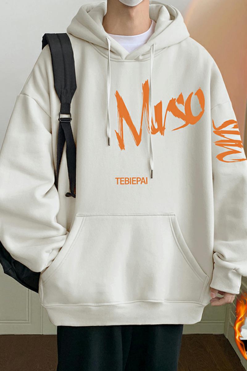 M008FP60加绒65新款含棉量100%连帽卫衣男帽衫情侣重磅外套,男装卫衣,星座304A